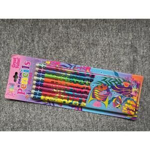 Vintage Lisa Frank Foil Pencils 8-Pack - Tropical Fish Design (New)